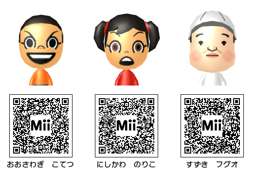 浦安鉄筋家族 に登場するキャラクターのmiiとqrコード Miiタレント アニメキャラqrコードまとめwiki
