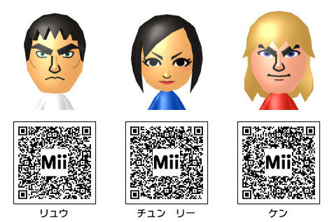 ストリートファイター に登場するキャラクターのmiiとqrコード Miiタレント アニメキャラqrコードまとめwiki