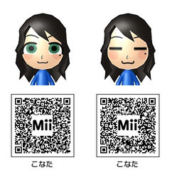 らき☆すた」に登場するキャラクターのMiiとQRコード - Miiタレント 