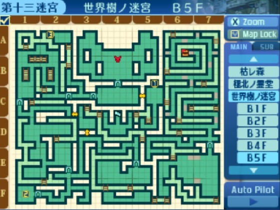 世界樹の迷宮B5F地図
