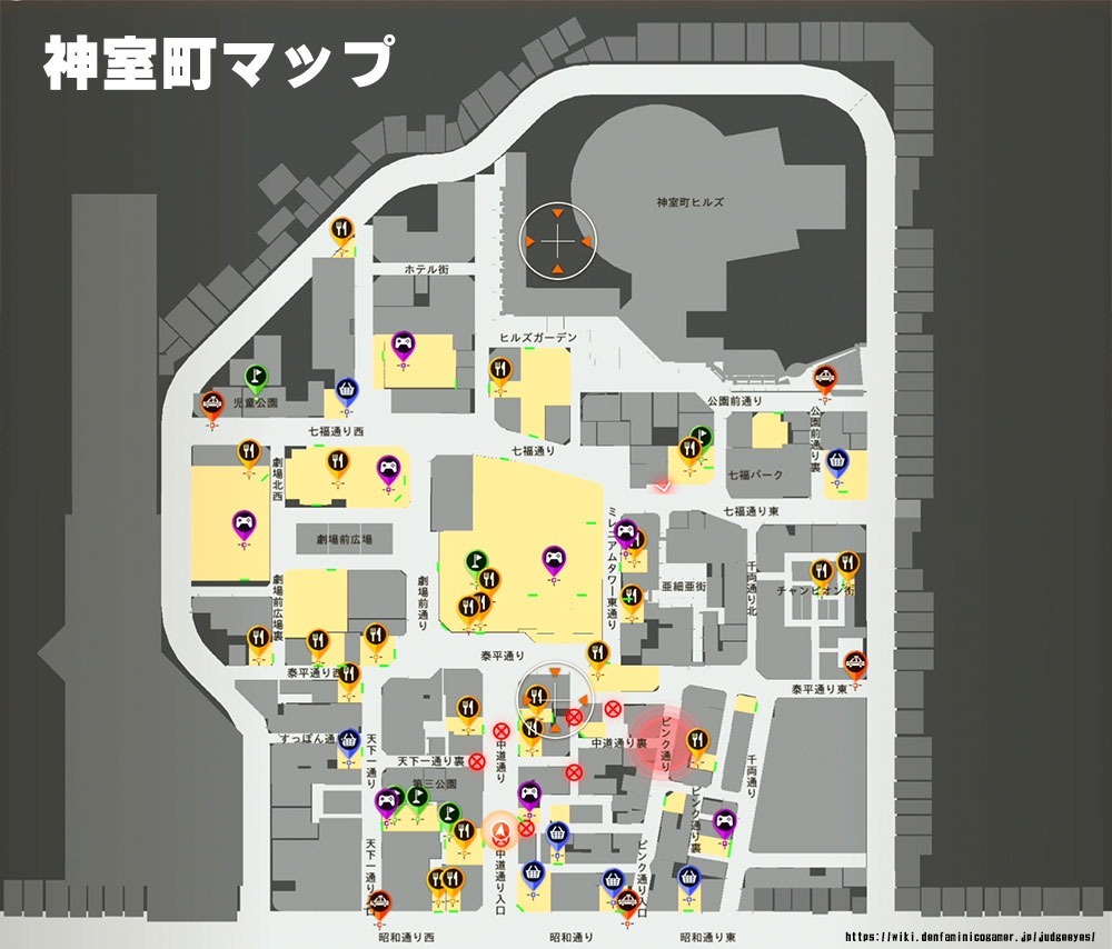 ジャッジアイズ】神室町のマップと施設一覧 - ジャッジアイズ攻略wiki【キムタクが如く攻略】